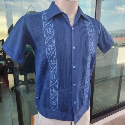 Guayabera Lino Real Azul